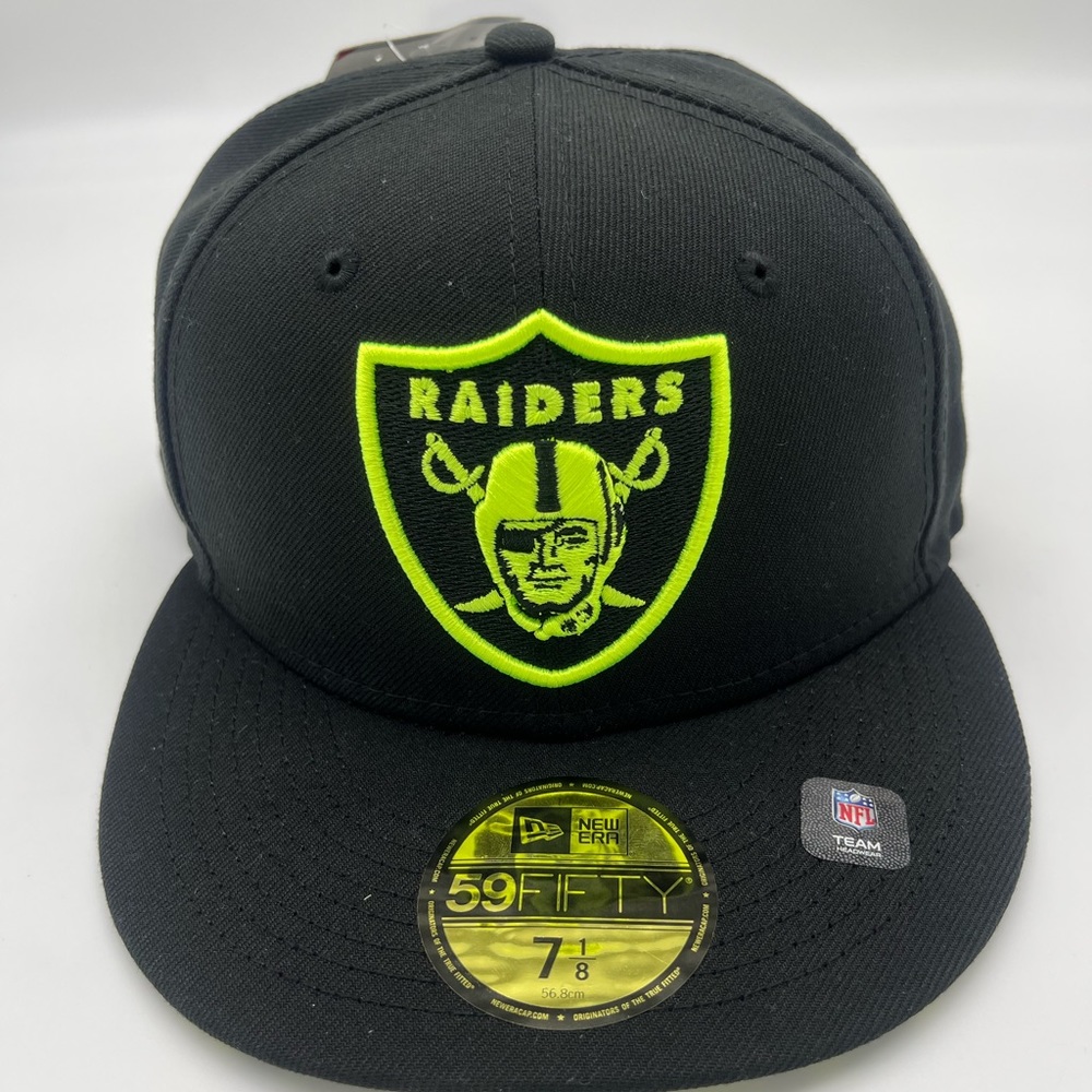 HAT CAP NEW ERA RIDERS NFL COLOR BLACK AND GREEN 7 SIZES